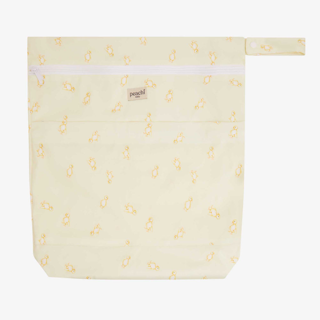 ducklings print wetbag for carrying cloth nappies