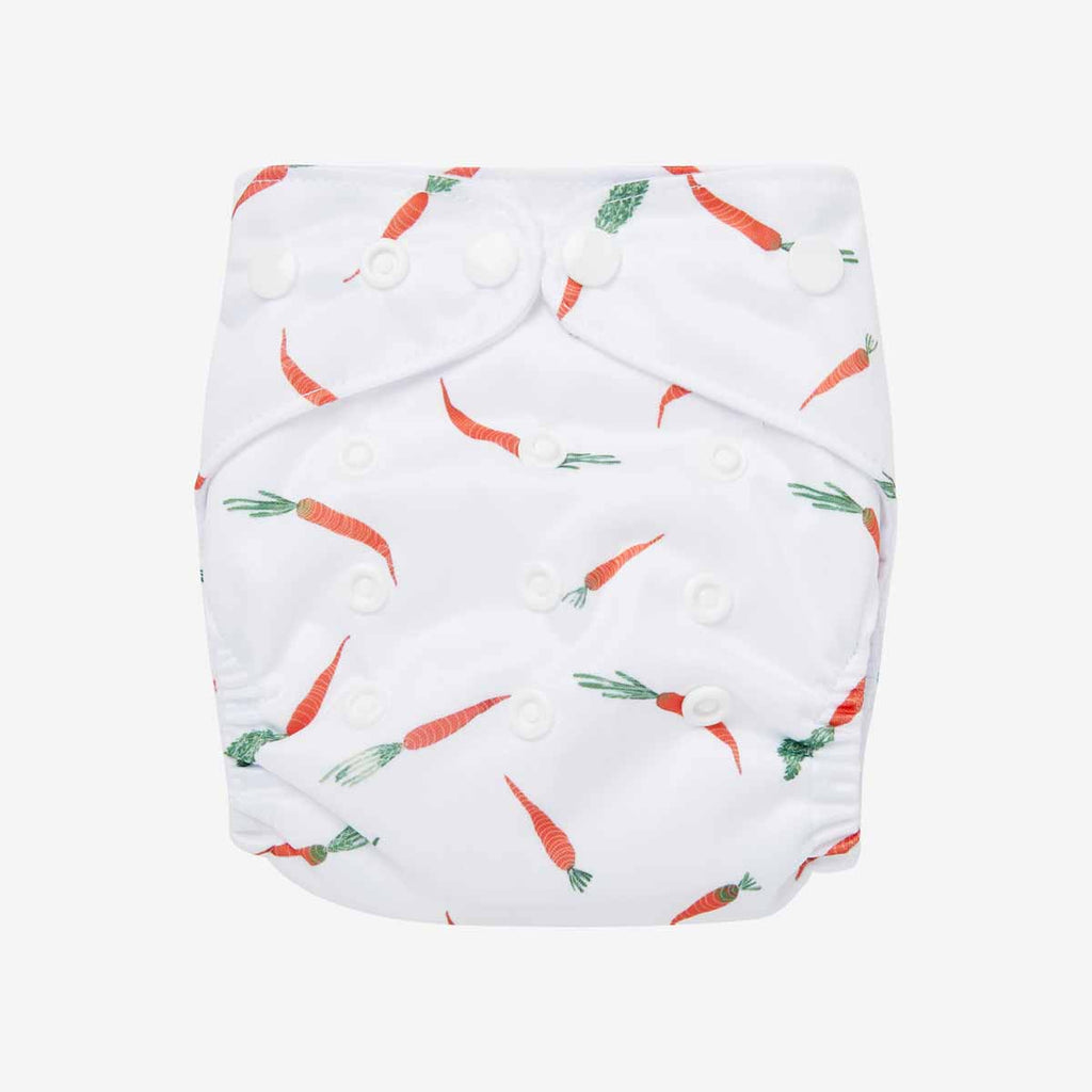 carrot print reusable nappy